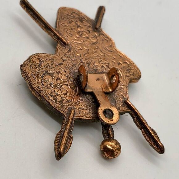 Copper Toned African Elephant Pendant Charm or Brooch Piece - Picture 12 of 16